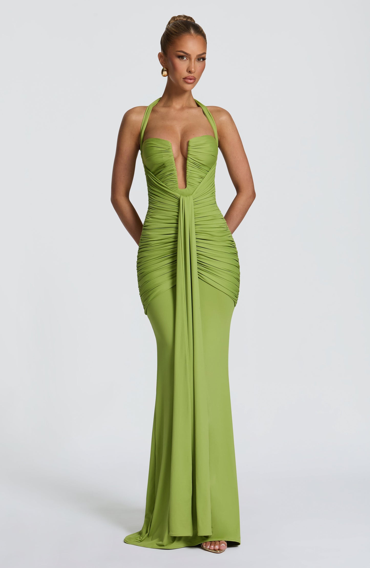 Vestido de verano maxi Sophia Olive