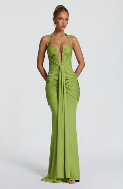 Vestido de verano maxi Sophia Olive