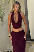 Top de verano Emma rojo cereza