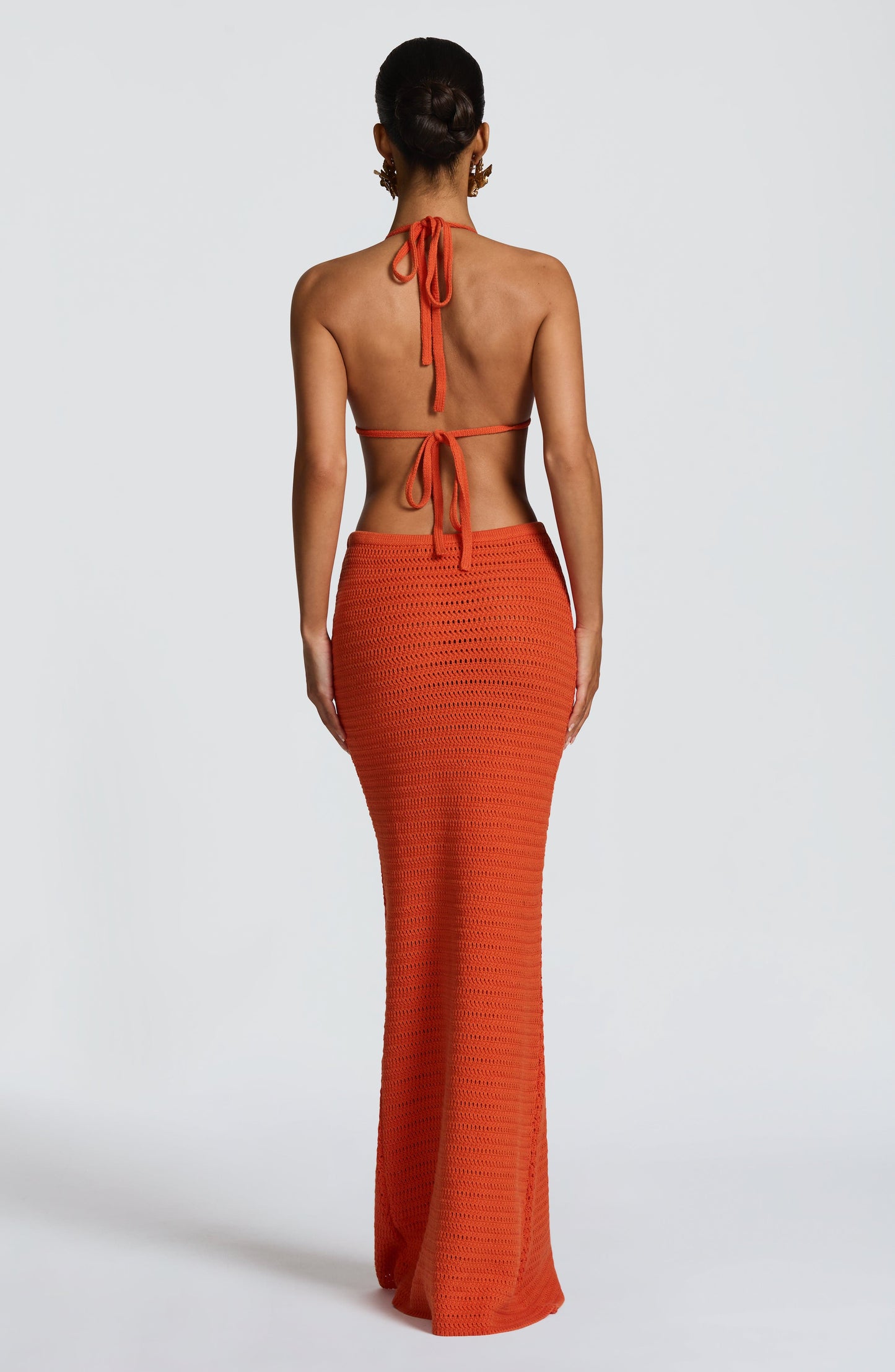 Top de verano sin mangas Chloe en naranja vibrante