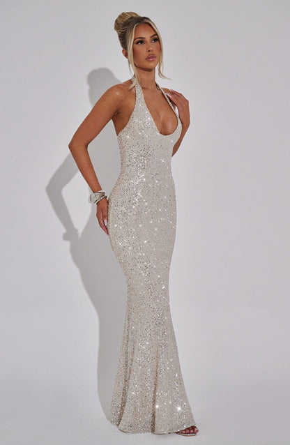 Vestido largo de verano Sophia Champagne