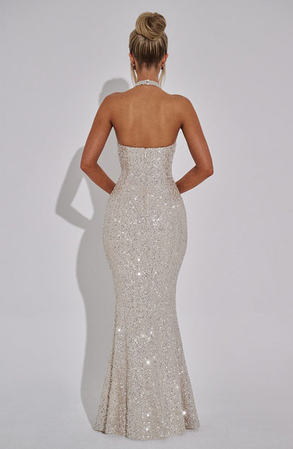 Vestido largo de verano Sophia Champagne