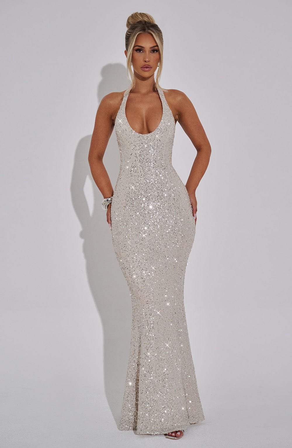 Vestido largo de verano Sophia Champagne