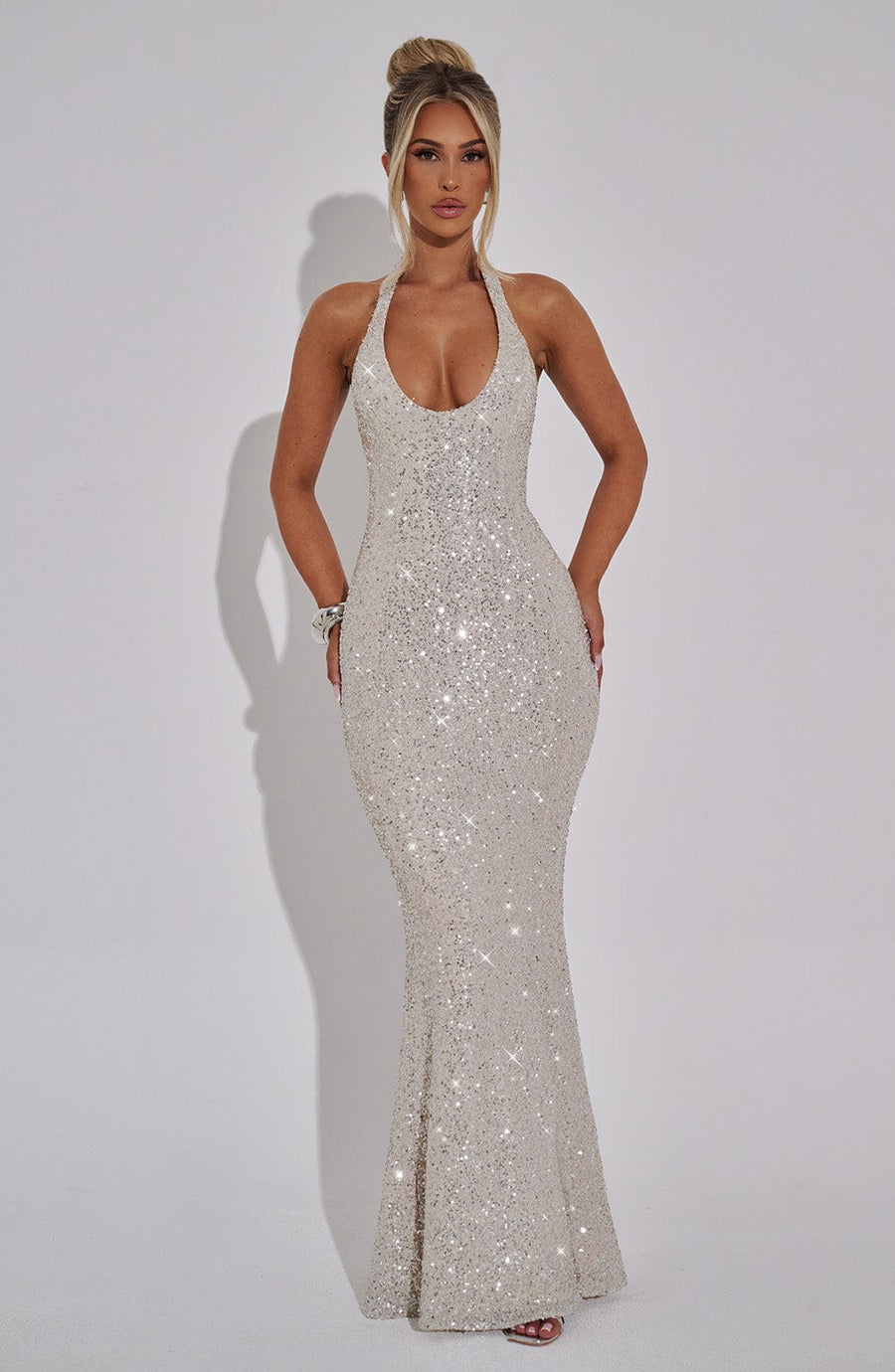 Vestido largo de verano Sophia Champagne