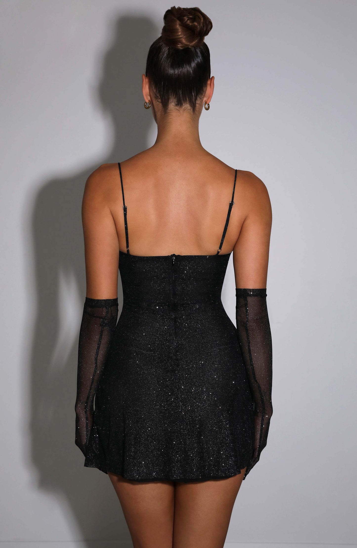 Minivestido de verano Chloe Black Sparkle