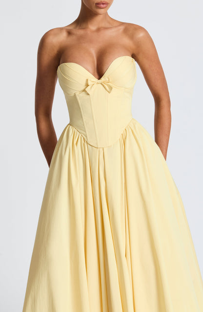 Chloe Lemon Midi Sundress - Perfecto para el verano