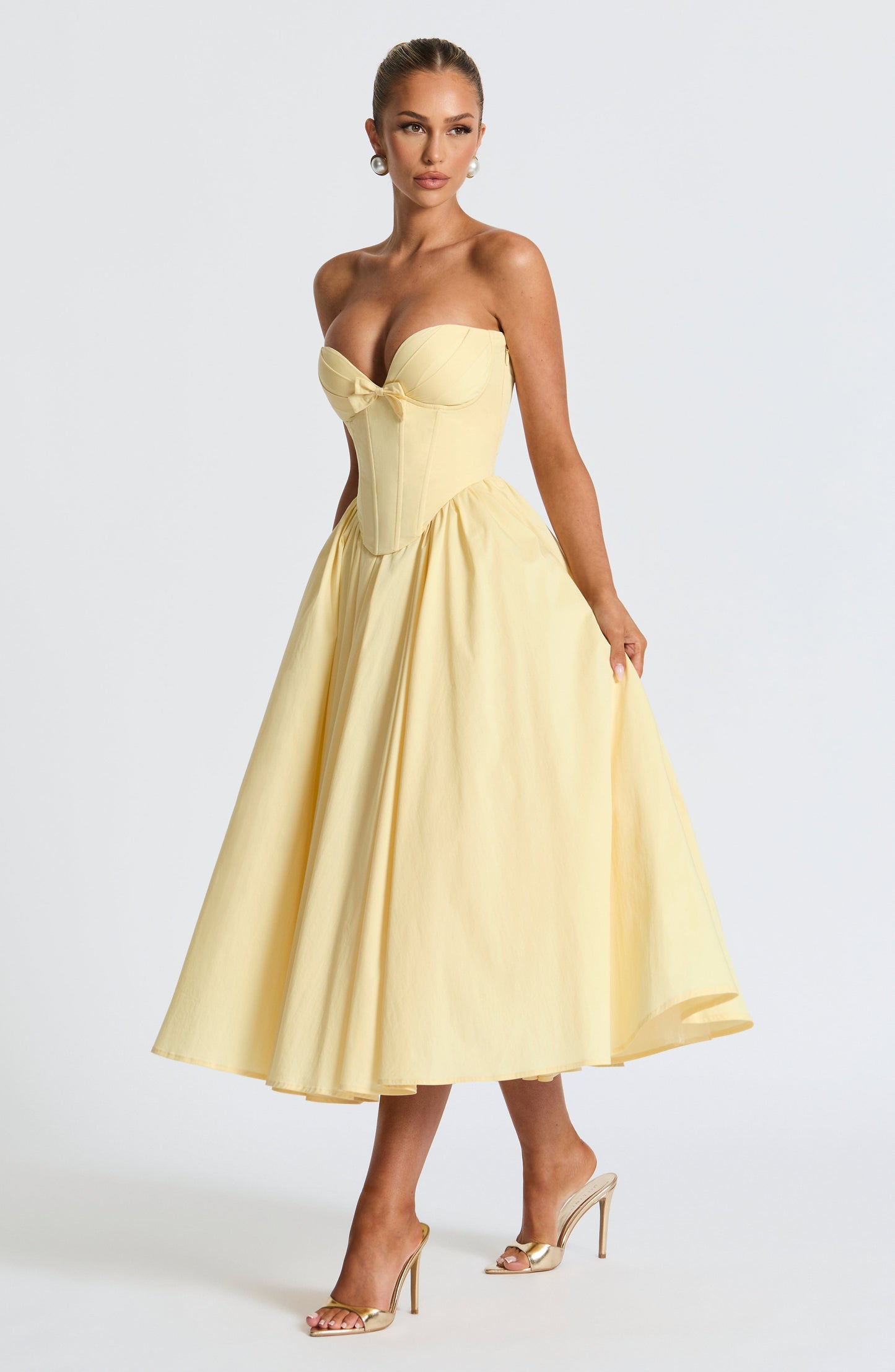 Chloe Lemon Midi Sundress - Perfecto para el verano