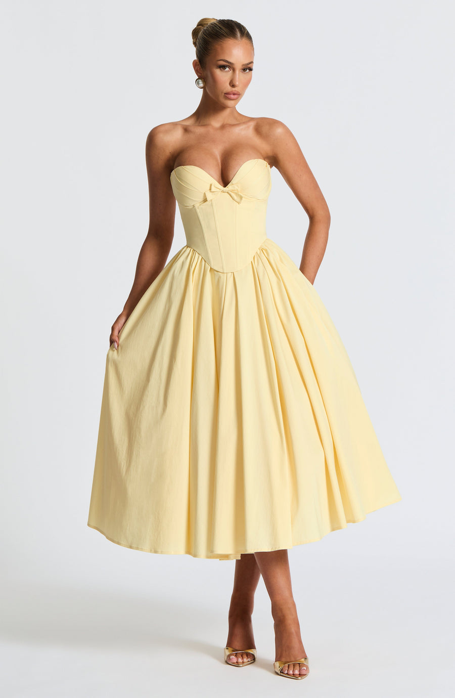 Chloe Lemon Midi Sundress - Perfecto para el verano