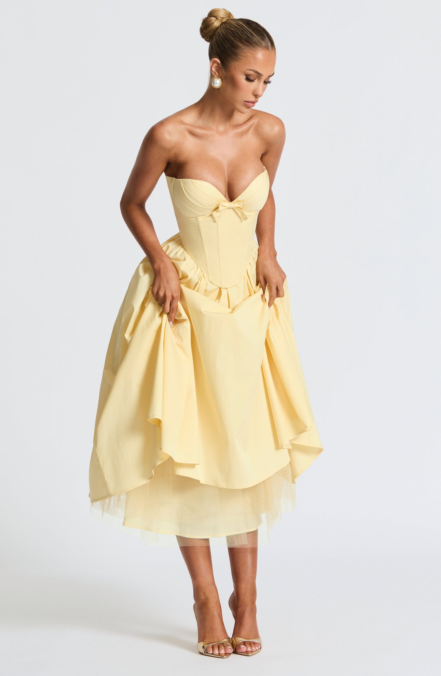 Chloe Lemon Midi Sundress - Perfecto para el verano