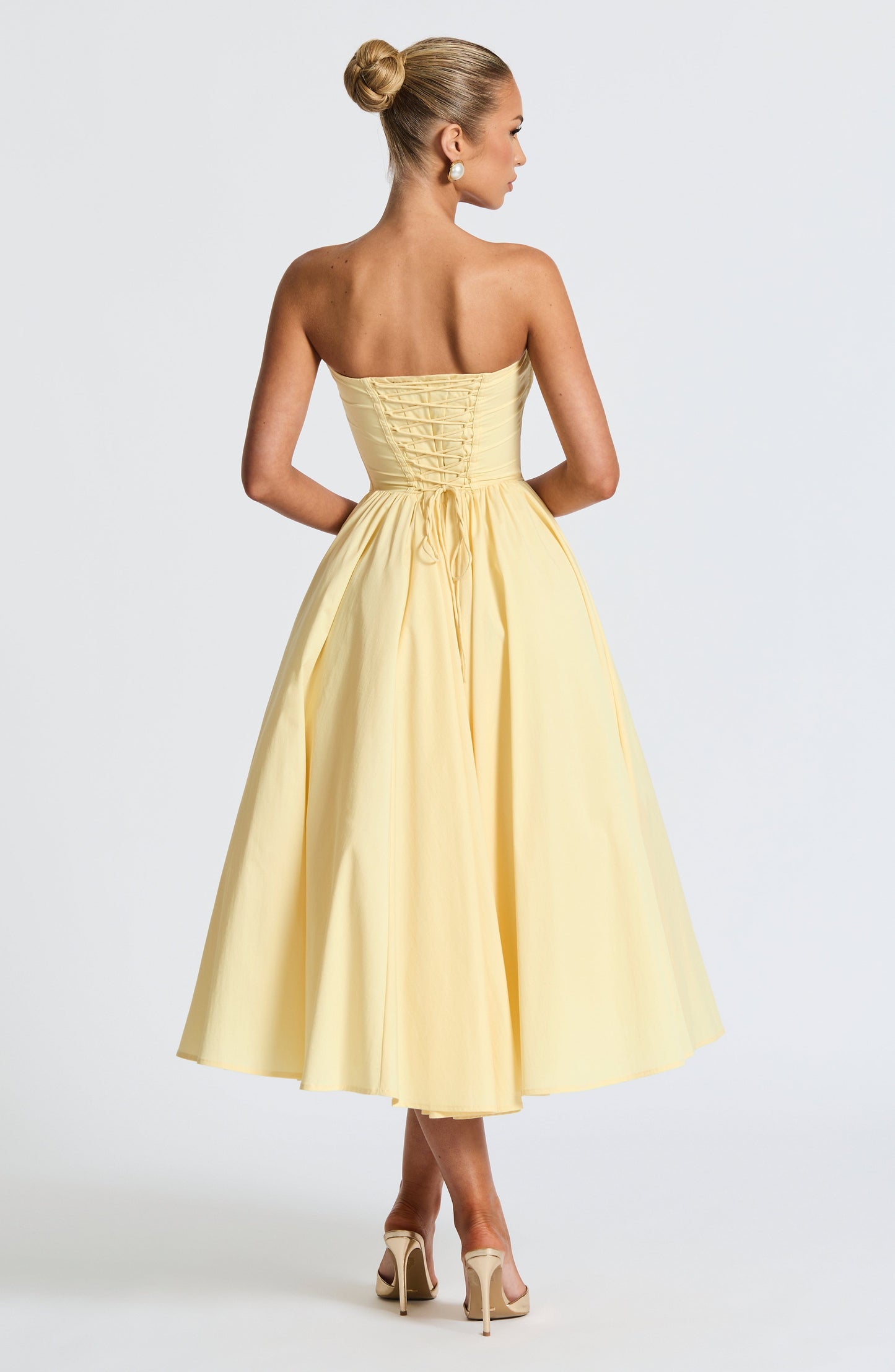 Chloe Lemon Midi Sundress - Perfecto para el verano