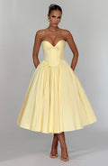 Chloe Lemon Midi Sundress - Perfecto para el verano