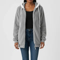 Sudadera con capucha y cremallera para mujer