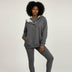 Conjunto de sudadera con capucha y pantalón de chándal para mujer - Gris oscuro
