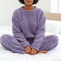 Conjunto de pijama de manga larga relaxed fit para mujer