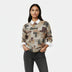 Sudadera estampada de cuello redondo para mujer - Caqui