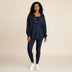 Conjunto de sudadera con capucha y pantalón de chándal para mujer - Azul oscuro
