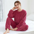 Conjunto de pijama de manga larga relaxed fit para mujer