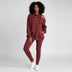 Conjunto de sudadera con capucha y pantalón de chándal para mujer - Rojo