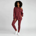 Conjunto de sudadera con capucha y pantalón de chándal para mujer
