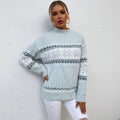Jersey Fair Isle de cuello redondo para mujer
