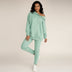 Conjunto de sudadera con capucha y pantalón de chándal para mujer - Menta