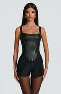 Top corsé negro Chloe para la moda de verano