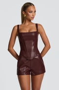 Vestido corsé Sophia borgoña - Moda de verano