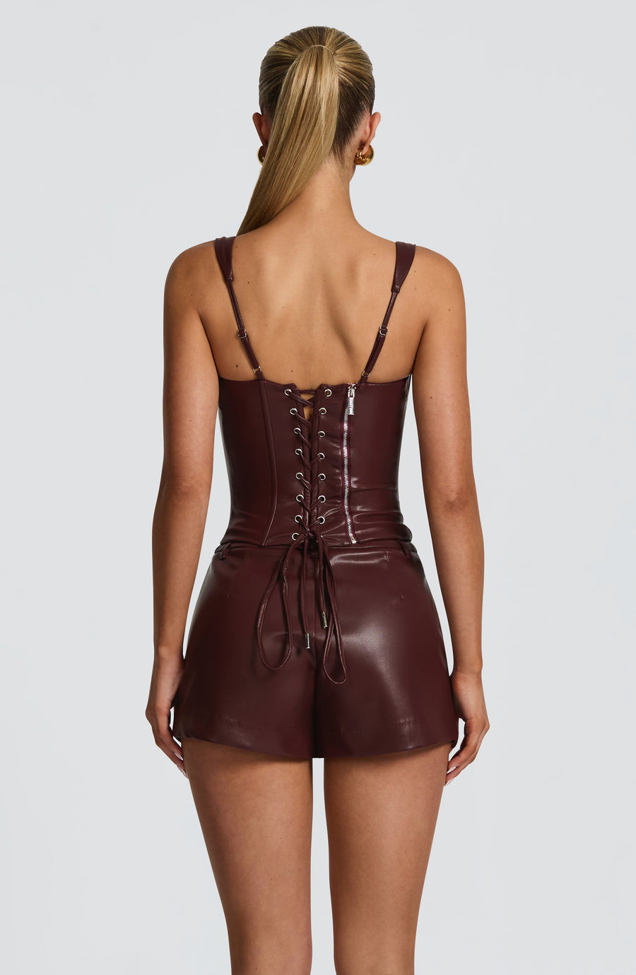 Vestido corsé Sophia borgoña - Moda de verano