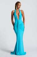 Vestido maxi de verano Chloe Aqua