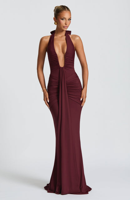 Vestido Maxi de Verano Sophia Cherry Lacquer