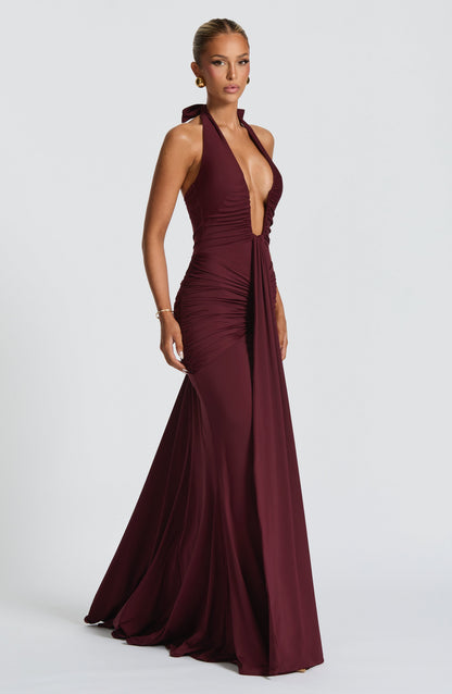 Vestido Maxi de Verano Sophia Cherry Lacquer