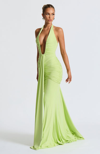 Vestido largo de verano Sophia Lime