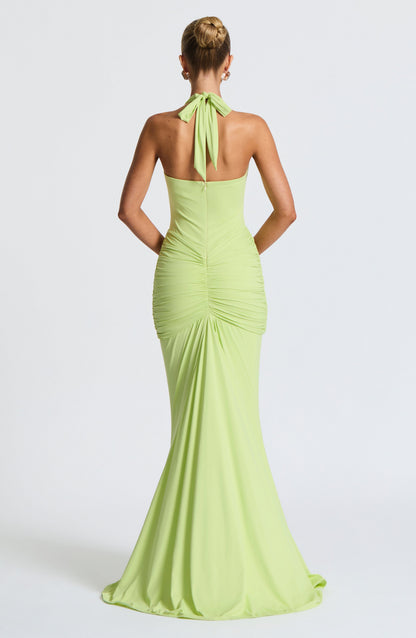 Vestido largo de verano Sophia Lime