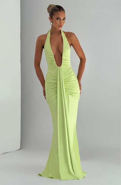 Vestido largo de verano Sophia Lime