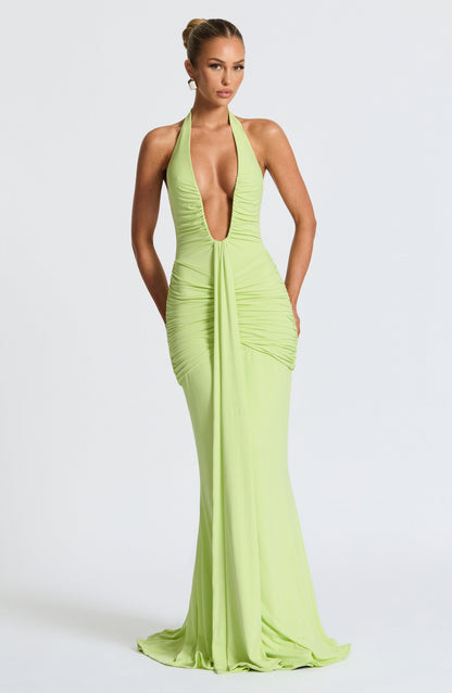 Vestido largo de verano Sophia Lime
