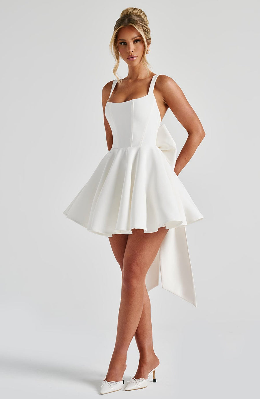 Minivestido Chloe de color marfil - Bonito vestido de verano