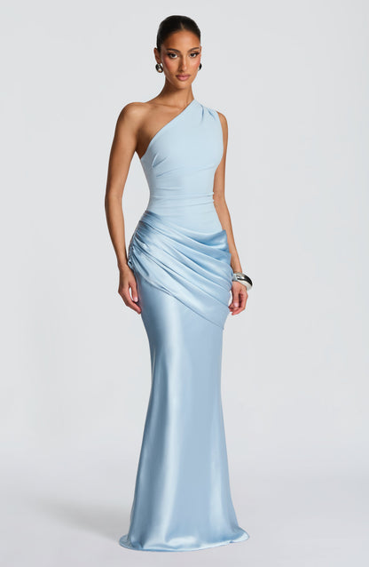 Vestido maxi de verano Emily Glacier Blue