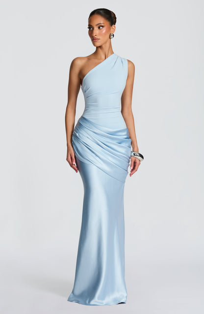 Vestido maxi de verano Emma Glacier Blue