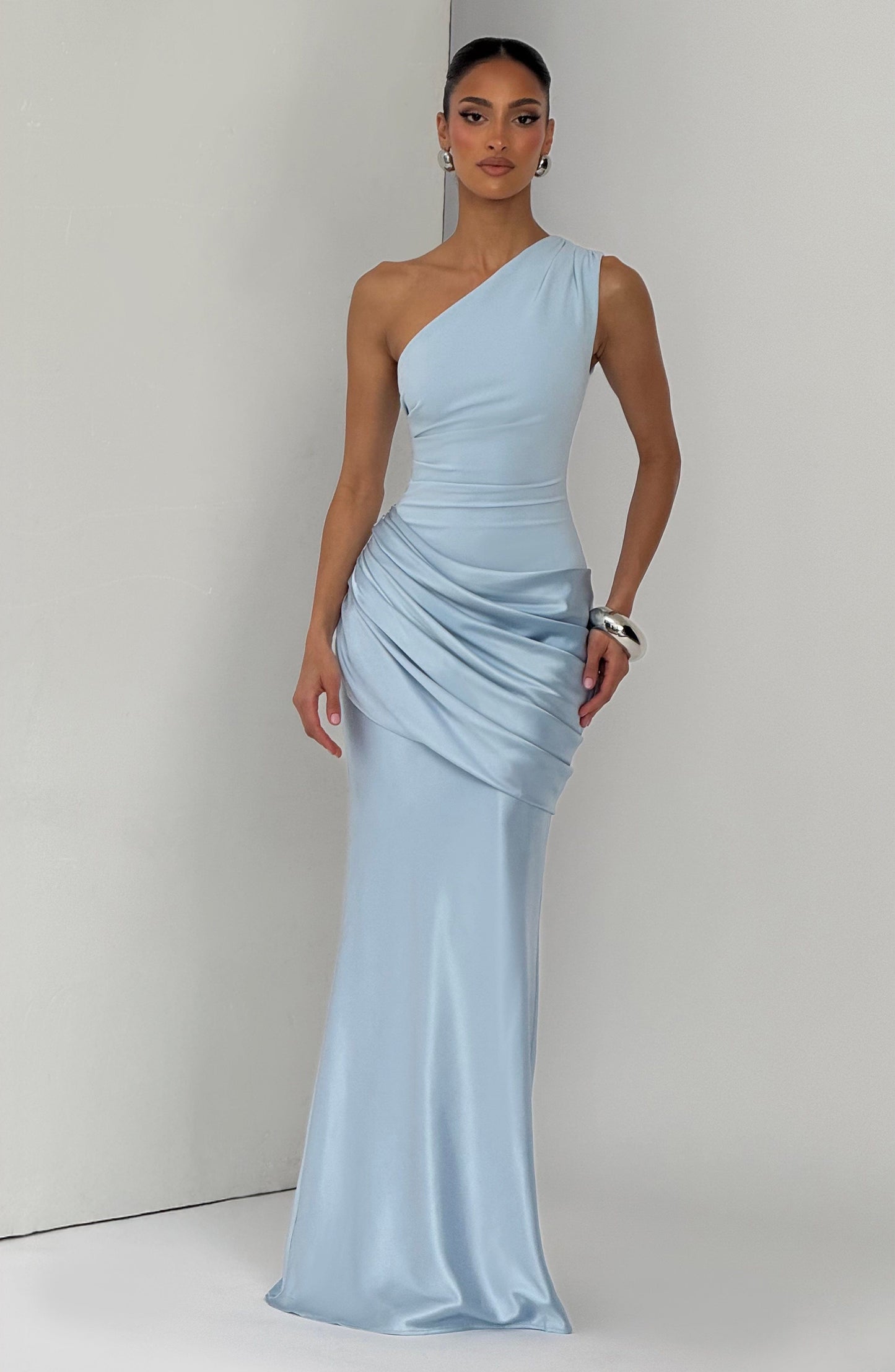 Vestido maxi de verano Emma Glacier Blue