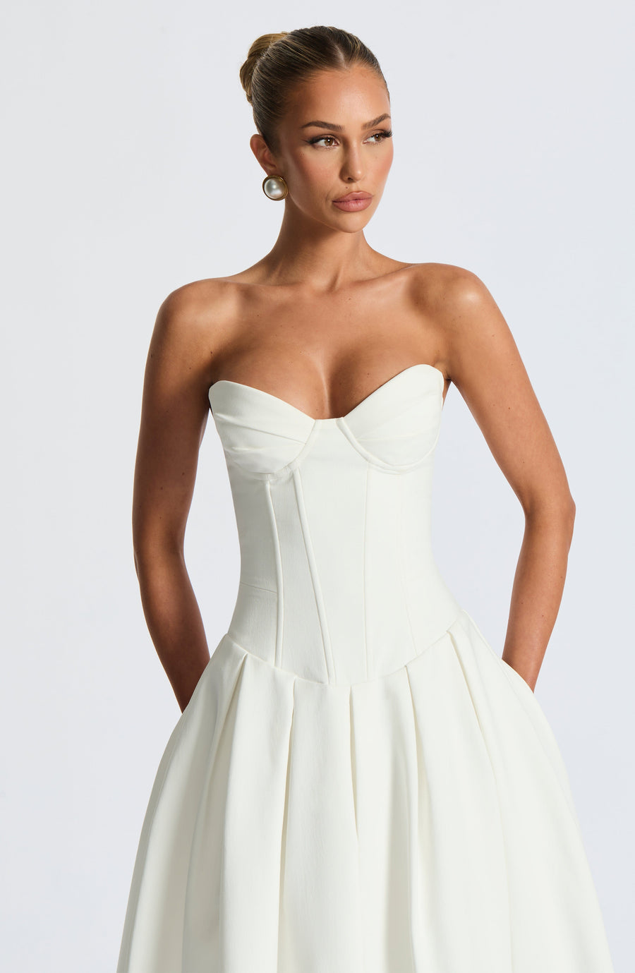 Vestido de verano midi Chloe Ivory