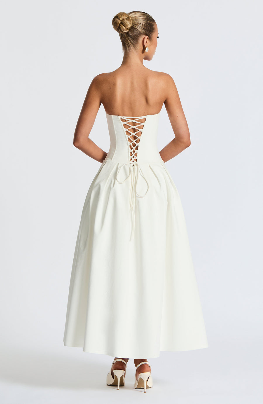 Vestido de verano midi Chloe Ivory