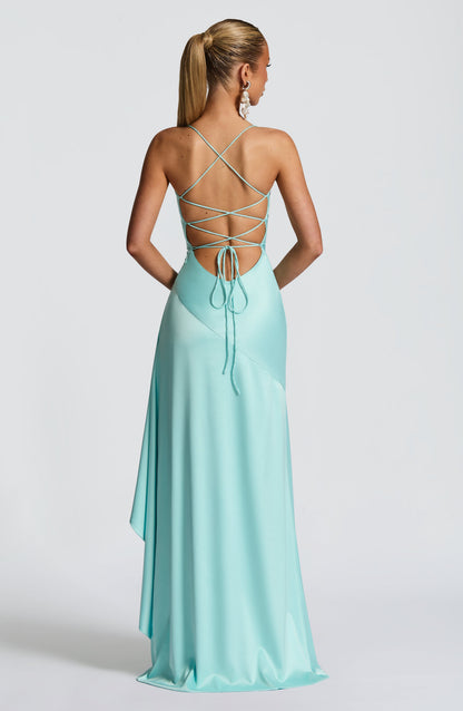 Vestido largo de verano Ava Aqua