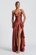 Vestido largo de verano Lila Rust para mujer