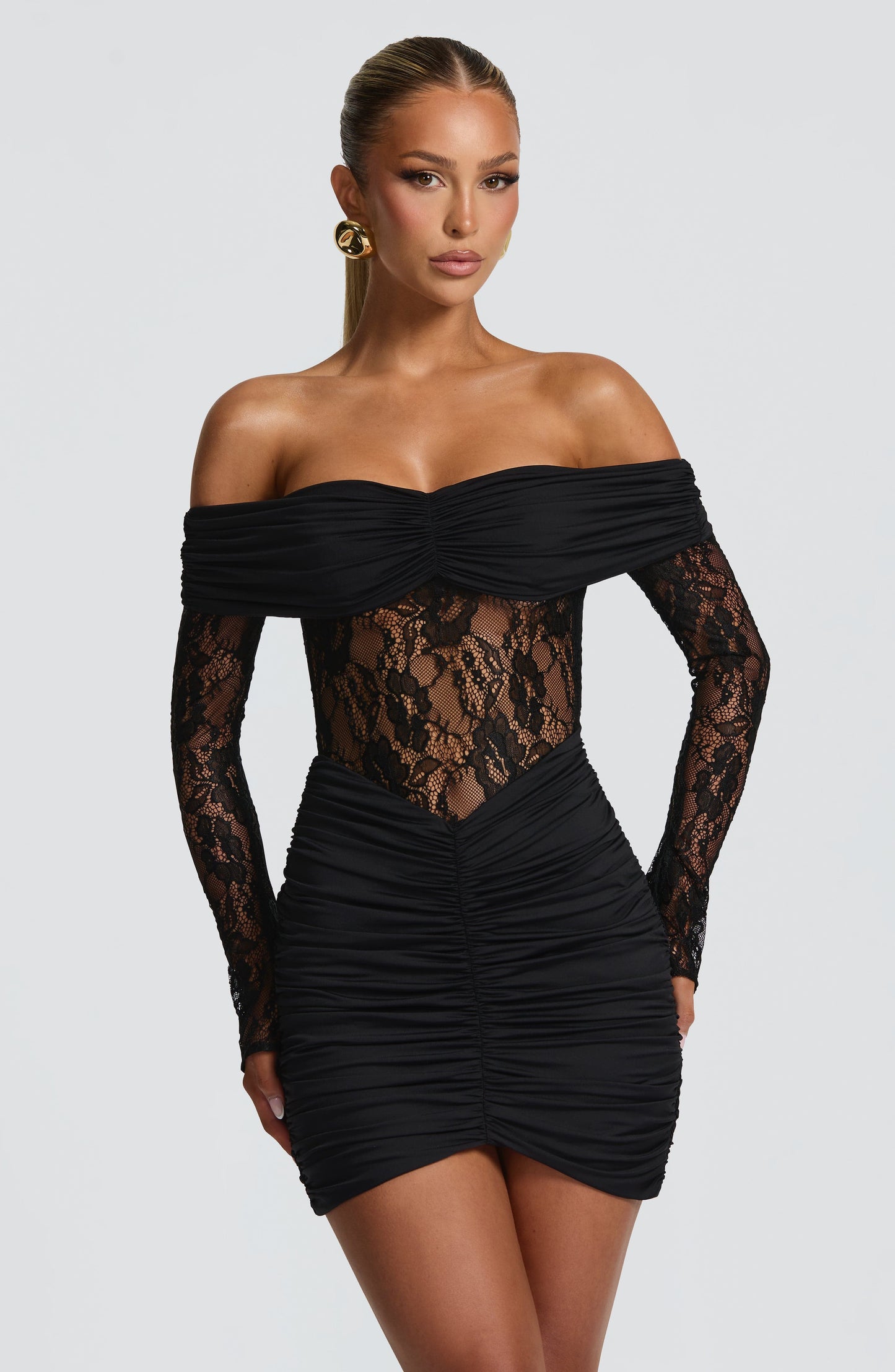 Emily Black Mini Vestido de Verano