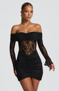 Emily Black Mini Vestido de Verano