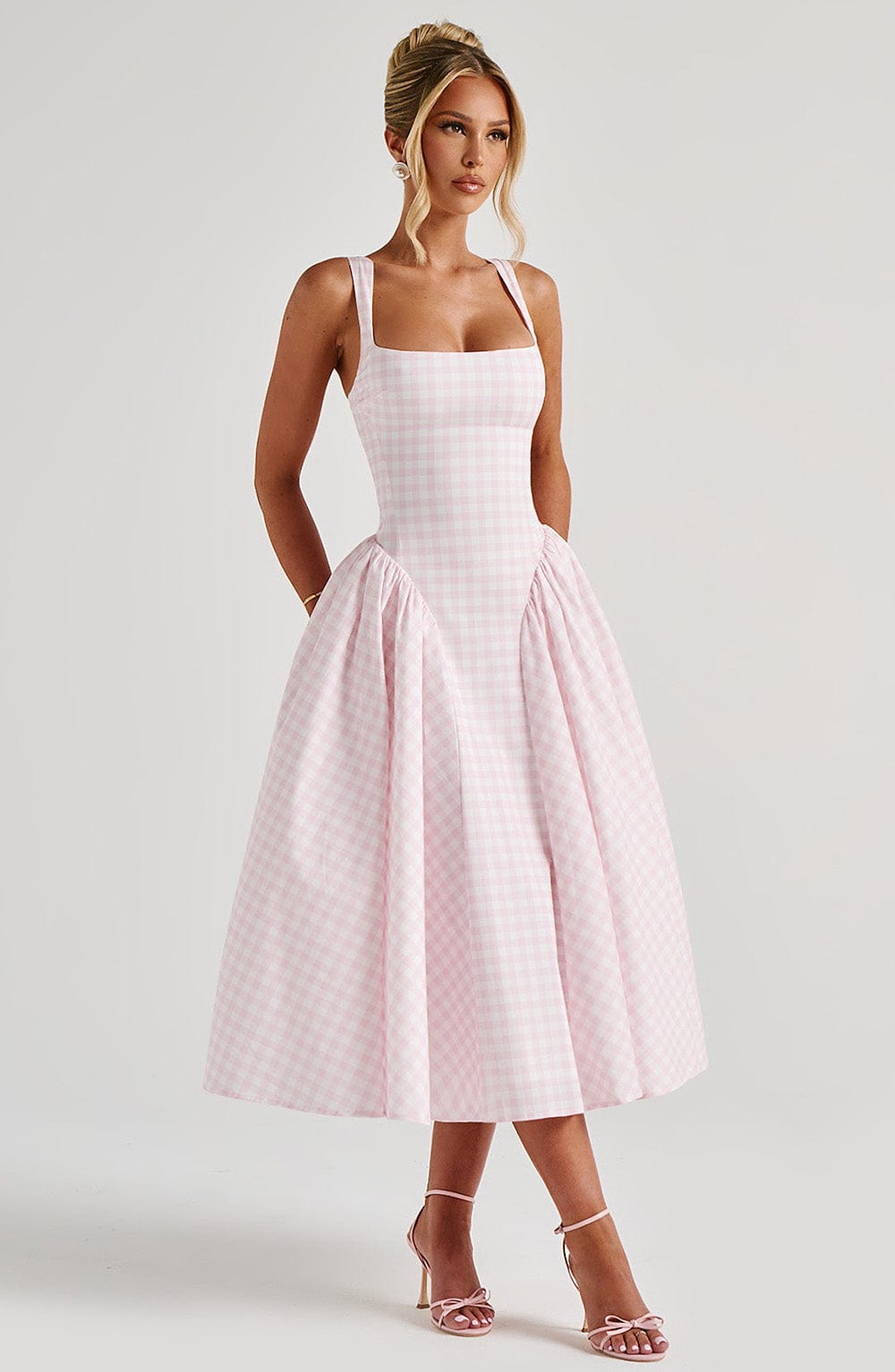 Vestido Midi Ava Gingham