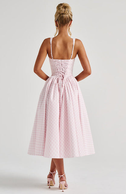 Vestido Midi Ava Gingham