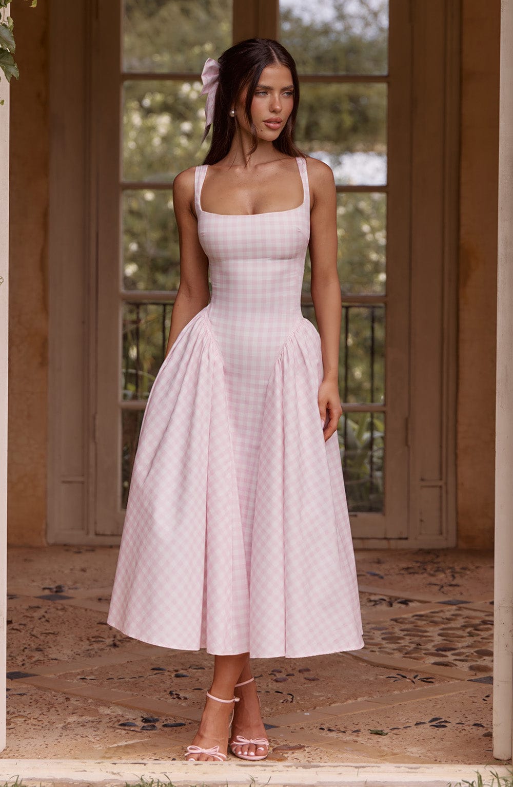 Vestido Midi Ava Gingham