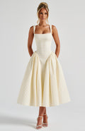Vestido midi Lily Lemon Gingham