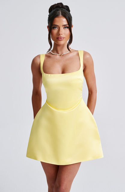 Minivestido Chloe Lemon - Bonita Moda de Verano